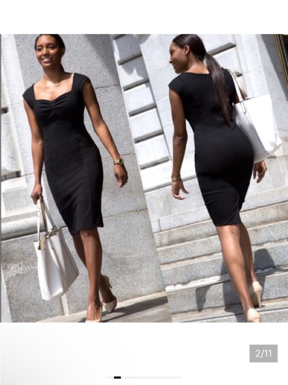 NWT Betabrand BeautiFULL Shapewear Dress Black L - Picture 2 of 6